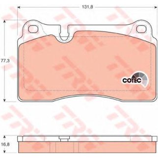Колодки тормозные передние к-кт TRW GDB1670 фото