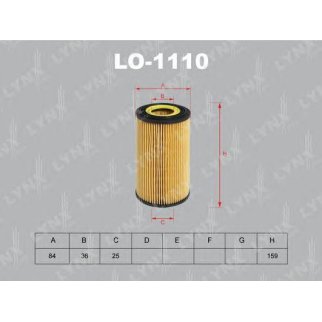 Фильтр масляный LYNXauto LO1110 фото