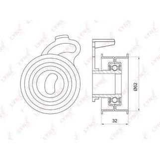 Ролик ГРМ LYNXauto PB1063 фото