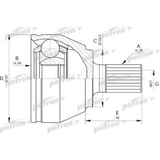 Шрус привода PATRON PCV1510 фото