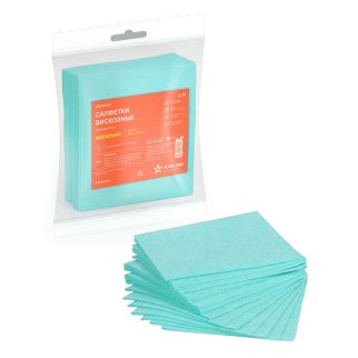 Салфетки вискозные зеленые 10 шт. (34x30см) (ABDN005) фото