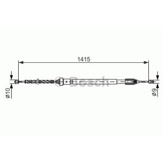 Трос стояночного тормоза правый BOSCH 1 987 477 782 фото
