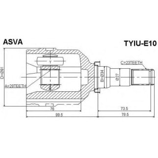 ШРУС внутренний ASVA TYIU-E10 фото