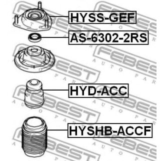 Опора переднего амортизатора FEBEST HYSS-GEF фото