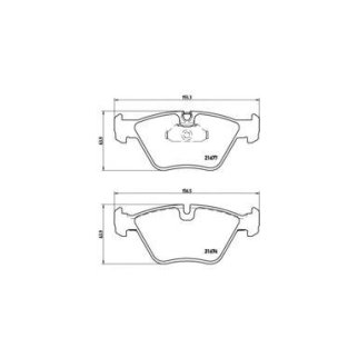 Колодки тормозные передние к-кт brembo P 06 022 фото