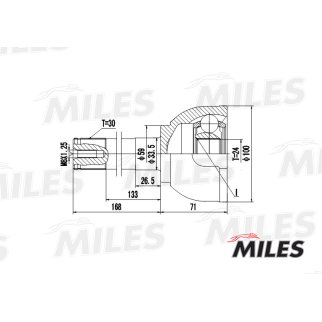 ШРУС TOYOTA LAND CRUISER 4.2/4.5 98- нар. фото 3