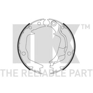 Комплект тормозных колодок, стояночная тормозная система фото