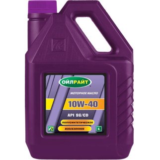 Масло моторное OILRIGHT Мотор Оил 10W-40 полусинтетическое 4 л 2363 фото
