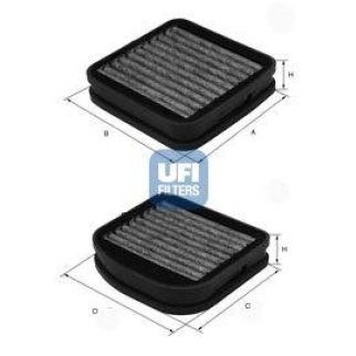 54.141.00_фильтр салона угольный с конд.! 46x227x211MB E-class W210 all 95-03 /S-class W220 all 98> фото