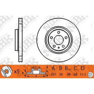 Диск тормозной задний NiBK RN1517 фото