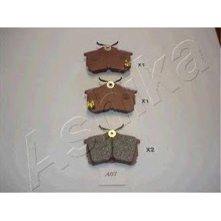 Колодки тормозные задние дисковые к-кт ashika 51-04-407 фото