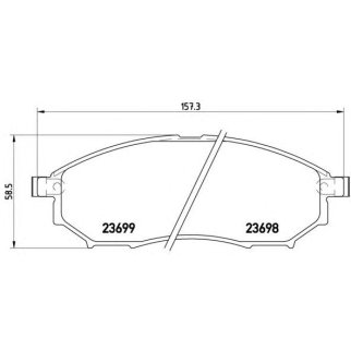 Колодки тормозные передние к-кт brembo P 56 058 фото