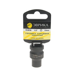 Головка торцевая 10 1/2&quot; 6-гранная ударная L=40мм ЭВРИКА ER-95703 /1/24 фото
