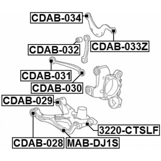 Сайлентблок задней подвески FEBEST CDAB-028 фото 2 Сайлентблок задней подвески FEBEST CDAB-028 фото 2