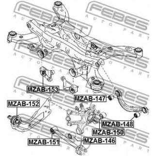 Сайлентблок FEBEST MZAB-151 фото