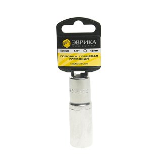 Головка торцевая 18 1/2" 6гр глубокая ЭВРИКА фото