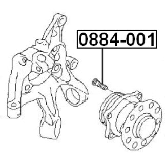 Шпилька колеса FEBEST 0884-001 фото 2