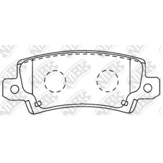 Колодки тормозные задние к-кт NiBK PN1827 фото