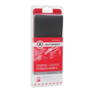 Оплетка на руль SAM-300 BLACK кожа (M) фото 1