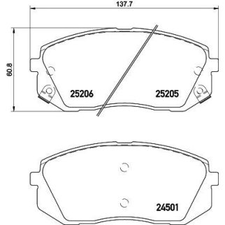 Колодки тормозные передние к-кт TEXTAR 25205 01 фото