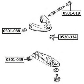 Сайлентблок ASVA 0501-088 фото