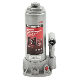 Домкрат бутылочный 8т гидравлический 230–457мм MATRIX фото 3