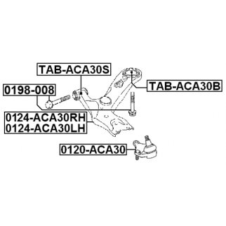 Сайлентблок пер. рычага передний горизонтальный FEBEST TAB-ACA30S фото 2 Сайлентблок пер. рычага передний горизонтальный FEBEST TAB-ACA30S фото 2