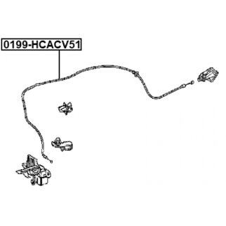 Трос привода открывания замка капота TOYOTA Camry 2011-> FEBEST 0199-HCACV51 фото 2