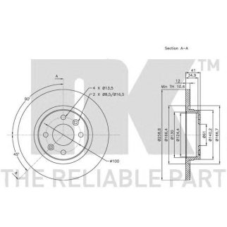 203939NK_диск тормозной передний! Renault Logan 1.4/1.6 04> фото
