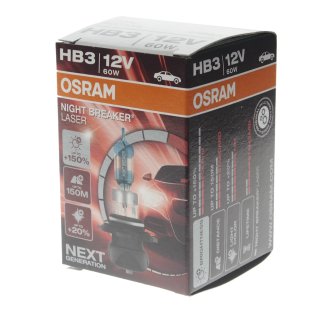 Лампа 12V HB3 60W P20d OSRAM NIGHT BREAKER LASER картон 9005NL фото 1