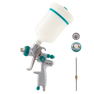 Краскопульт AG 901 LVMP проф. сопла 1,3мм и 1,1мм (верхний бачок) Stels фото