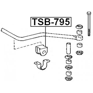 TSB795_втулка стабилизатора центральная! Toyota Land Cruiser LJ77/KZJ77/BJ7#/BJ73/PZJ75 86-99 фото 2