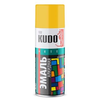 Автоэмаль KUDO желтая 520мл фото