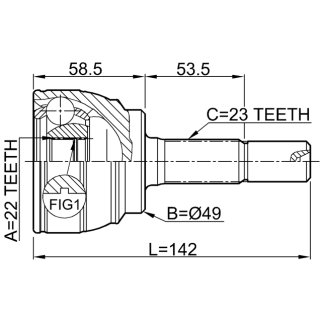 0210-E11_ШРУС наружный к-кт! 22x49x23 Nissan Micra/March 02-10 фото 2
