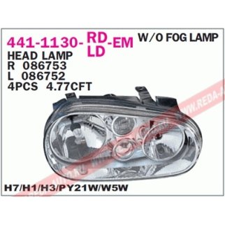 Фара левая DEPO 441-1130L-LD-EM фото