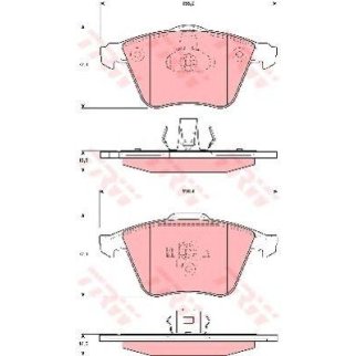 Колодки тормозные передние к-кт TRW GDB1607 фото
