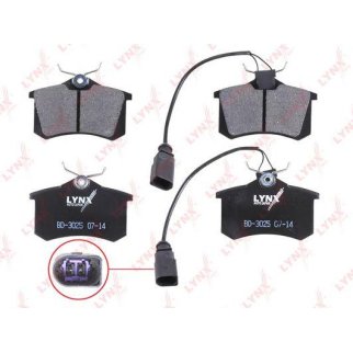 Колодки тормозные задние дисковые к-кт LYNXauto BD-3025 фото