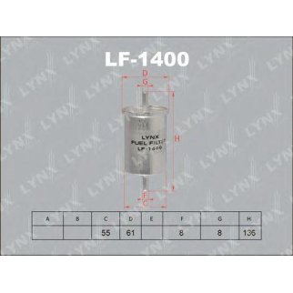 Фильтр топливный LYNXauto LF-1400 фото