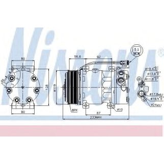 Компрессор системы кондиционирования Nissens 89035 фото