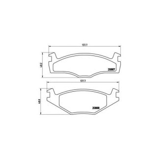 Колодки тормозные передние к-кт brembo P 85 012 фото