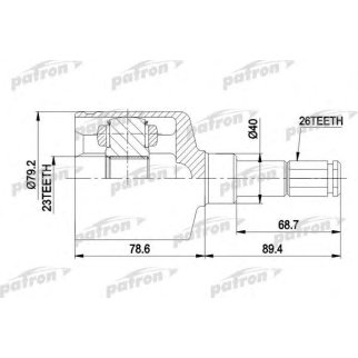 ШРУС внутр лев к-кт 26x40x23 FORD: FOCUS 98 - 04, FOCUS универсал 99 - 04 АКПП 1.8, 2.0, 1,8TD фото