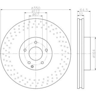 Диск тормозной передний вентилируемый MINTEX MDC1915 фото