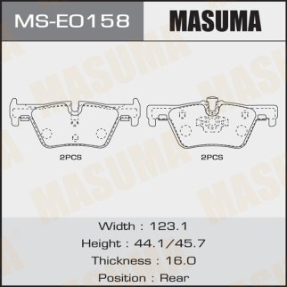 Колодки тормозные к-кт Masuma MS-E0158 фото