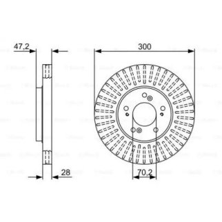 Диск тормозной BOSCH 0 986 479 V58 фото