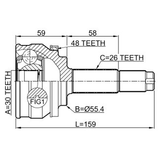 Шрус наружный 30X55.4X26 фото 2