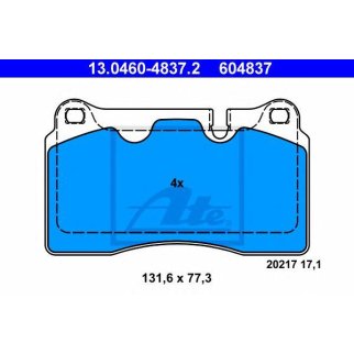 Колодки тормозные передние к-кт ATE 13.0460-4837.2 фото