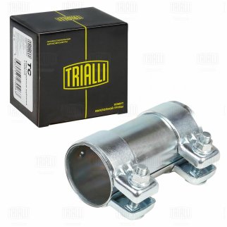 Хомут глушителя трубчатый с муфтой D=55 мм L=125 мм (оцинк. сталь) TRIALLI TC 55 Z фото