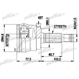 Шрус привода PATRON PCV9102 фото