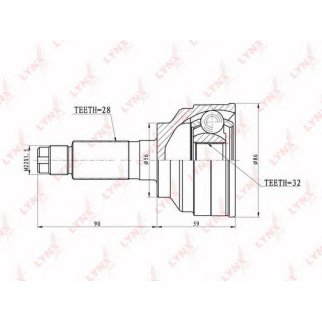 ШРУС наружный LYNXauto CO5137 фото