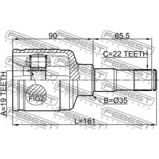 Шрус внутренний правый 19x35x22 фото